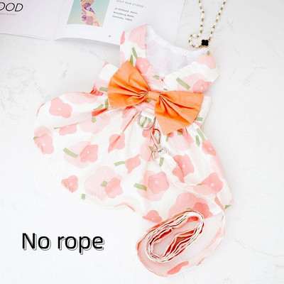 Vasaras suņu kleitas zirglietas ar pavadu Jauka ziedu kaķu kleita bantīte kucēnam princeses svārki Mīksts mājdzīvnieku kaķēnu apģērbs Čivavas apģērbs