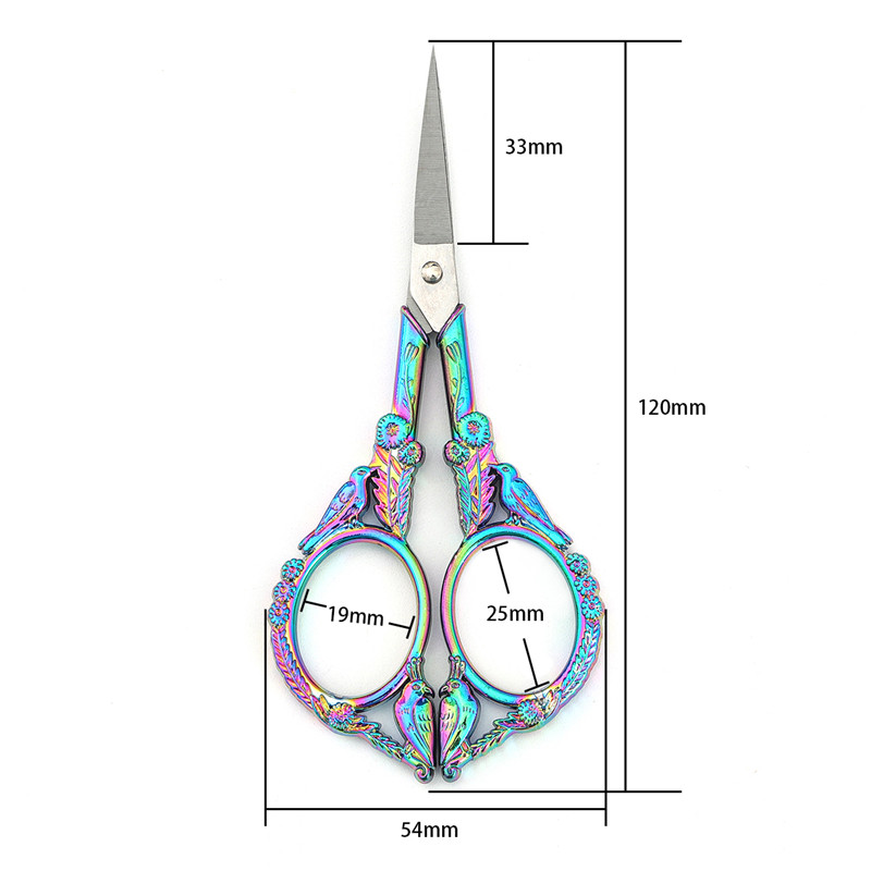 Retro Šķēres Krustdūriens Antīkas Vintage Putnu Šūšanas Šķēres Nerūsējošā tērauda diegu griešana Auduma šūšana DIY Mājas rīki