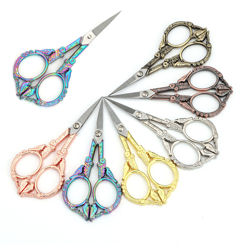 Retro Šķēres Krustdūriens Antīkas Vintage Putnu Šūšanas Šķēres Nerūsējošā tērauda diegu griešana Auduma šūšana DIY Mājas rīki