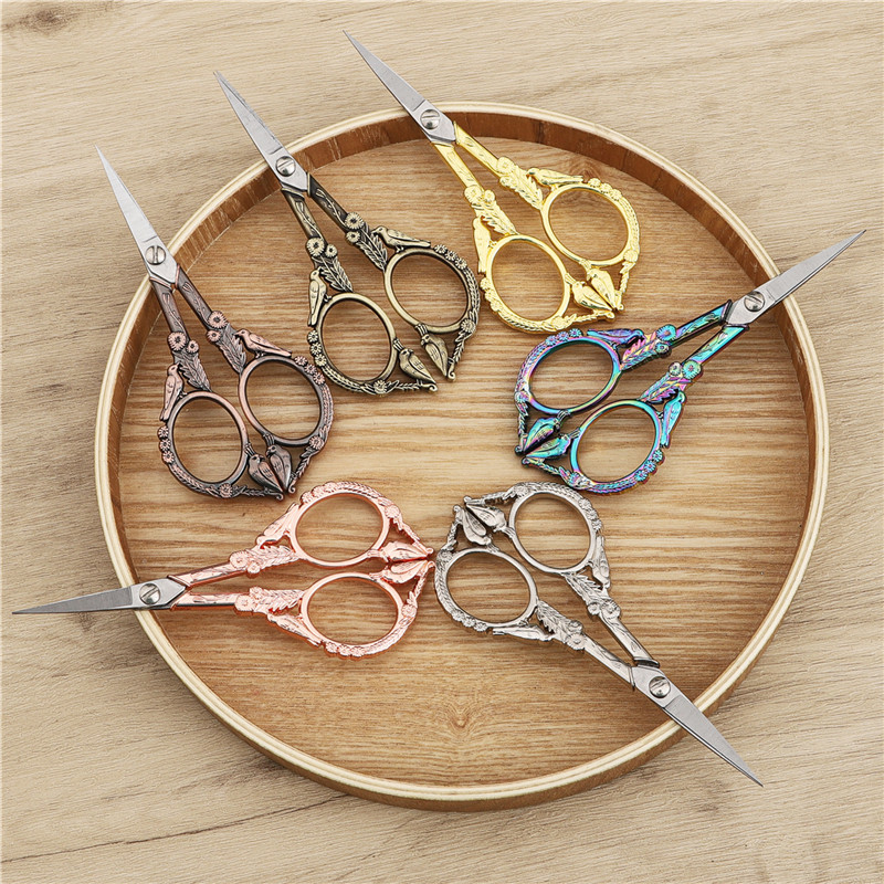 Retro Šķēres Krustdūriens Antīkas Vintage Putnu Šūšanas Šķēres Nerūsējošā tērauda diegu griešana Auduma šūšana DIY Mājas rīki