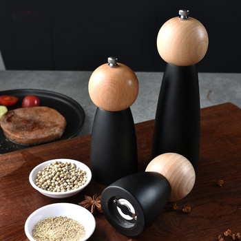 Νέος ιαπωνικός μύλος πιπεριάς Μαύρος μύλος με στρογγυλή κεφαλή Εγχειρίδιο Μύλος πιπεριού Μύλος πιπεριού Εργαλείο κουζίνας με κεραμικό πυρήνα