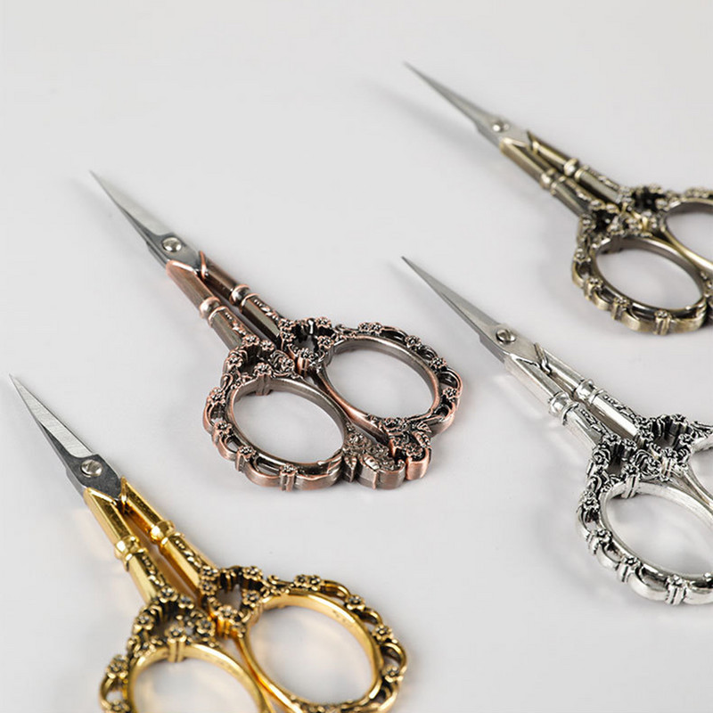 Vintage šūšanas šķērveida ziedu šķēres, izšūšanas dāvanas, pārnēsājamas griešanas nerūsējošā tērauda krustdūriens mājsaimniecības DIY roku darbs