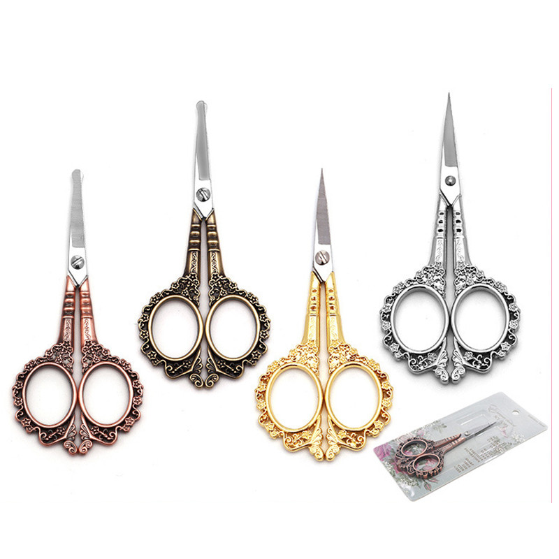 Vintage šūšanas šķērveida ziedu šķēres, izšūšanas dāvanas, pārnēsājamas griešanas nerūsējošā tērauda krustdūriens mājsaimniecības DIY roku darbs