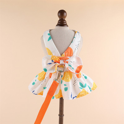 Jauna pavasara suņu apkakles svārki mājdzīvnieku zirglietas ar krūšu siksnu Vilces virvi Kaķu suņiem Apģērbi Zirglietas Veste Princeses mājdzīvnieku kleita XS-XXL