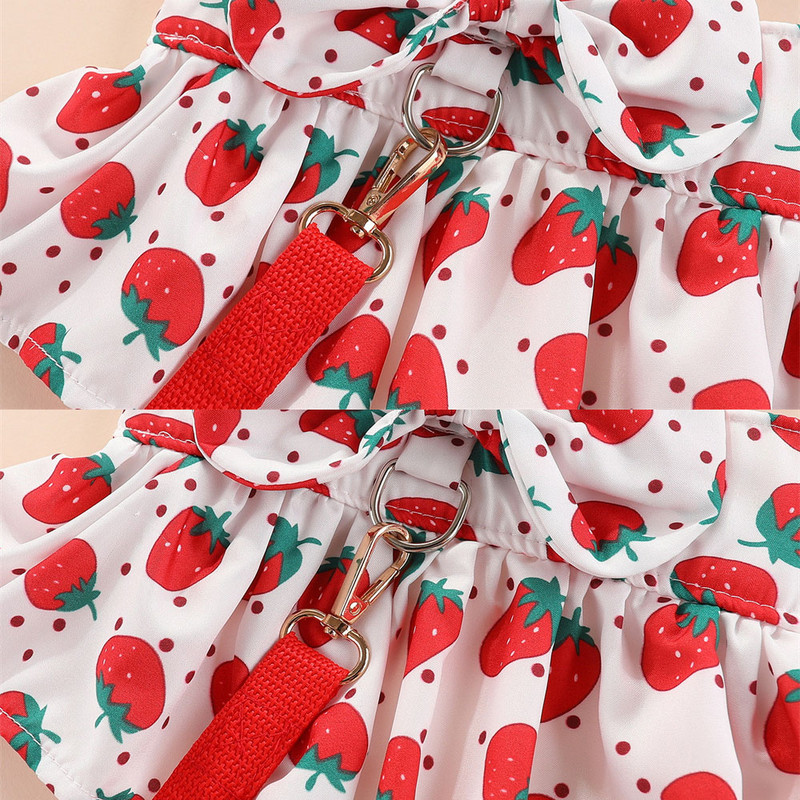 Jauna pavasara suņu apkakles svārki mājdzīvnieku zirglietas ar krūšu siksnu Vilces virvi Kaķu suņiem Apģērbi Zirglietas Veste Princeses mājdzīvnieku kleita XS-XXL