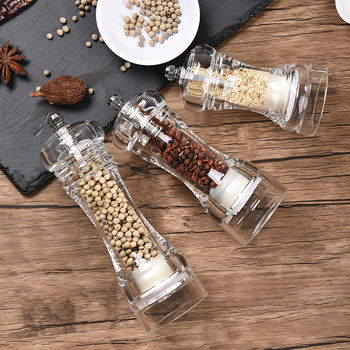 Γυάλινες σέικερ για μύλο αλατιού και πιπεριού Spice Herp Grinder Glass Muller Hand Mill Grinding Bottle Gadgets κουζίνας Γυάλινα εργαλεία