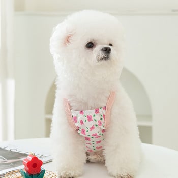 Puppy Summer Sweet Pet Flower Куче Дрехи Каишка Плюшени Мечета Кучета Рокли Кучета Дрехи Жилетка Малко Куче Померан Йоркшир