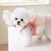 Lemmikloomade võrk puhvis seelik Roos Tikand marli seelik Roosa roosi kleit Lemmiklooma kassi ja koera mängukleit riided lemmiklooma riided koera kleit