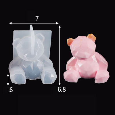 3D dzīvnieku sveču veidne ar rokām darināta lauva lācis suns silikona betona veidne fondant kūkas dekorēšanas rīki dekorēšanas galds