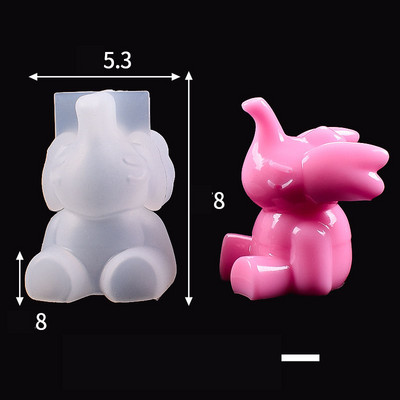 3D dzīvnieku sveču veidne ar rokām darināta lauva lācis suns silikona betona veidne fondant kūkas dekorēšanas rīki dekorēšanas galds