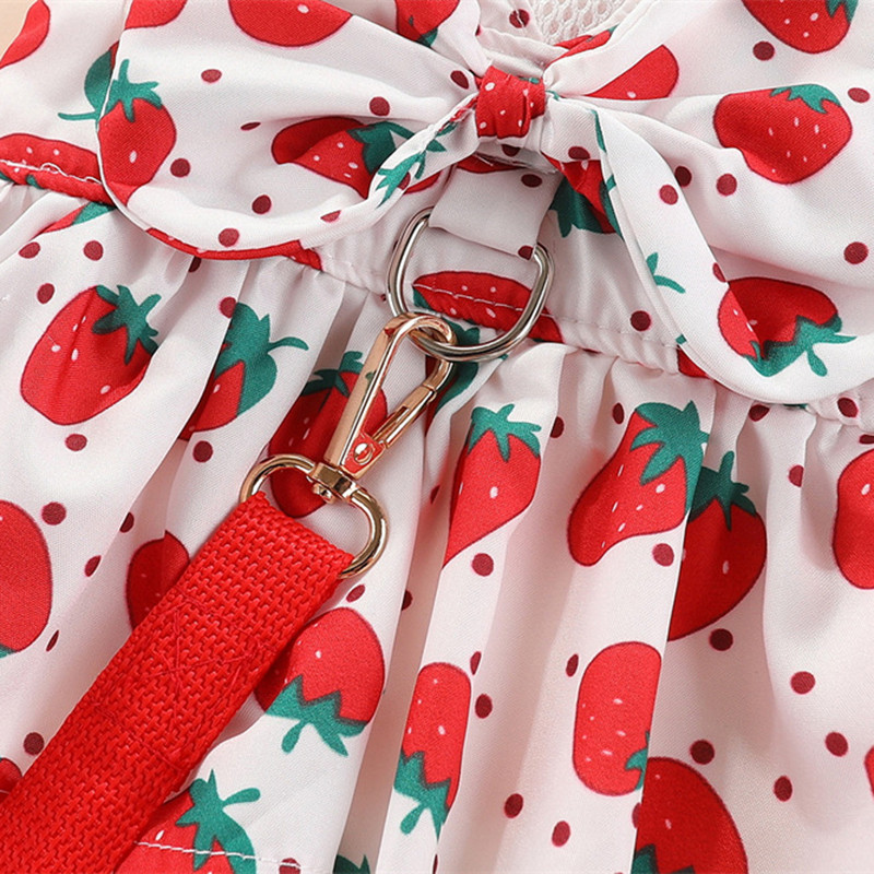 Bow lilleline koerakleit Printsesskleit rõngasrihmaga Lemmikloomariided väikestele koertele Õhuke suvine magus kutsikaseelik chihuahuale