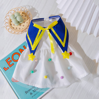 Armas koerakleit Lilleline koera võrkkleit kassipoeg kutsikas lemmiklooma seelik suvine koerariided vibu pits koera printsessi kleit chihuahua riided