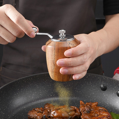 Kuum uus müük Käsitsi soolapipraveski puidust veski veski vürts-kohvi maitseaine reguleeritav käsitsi valmistatud köögi jahvatusvidinad