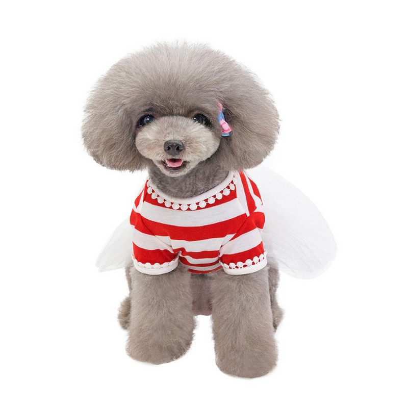 Maza suņa kleita Mājdzīvnieku suns Bowknot kleita suns kaķis Jauki pavasara vasaras apģērbi maziem suņiem Kaķu apģērbi Suņu apģērbi lieliem suņiem