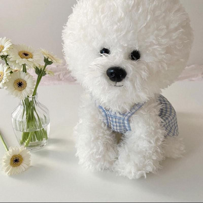 Dzija Vasaras Mājdzīvnieku Suņi Apģērbi Režģis Liels Bow Suņiem Kleita Svārki Elpojošs Kucēns Maziem Vidējiem Suņiem Apģērbs Franču buldogs