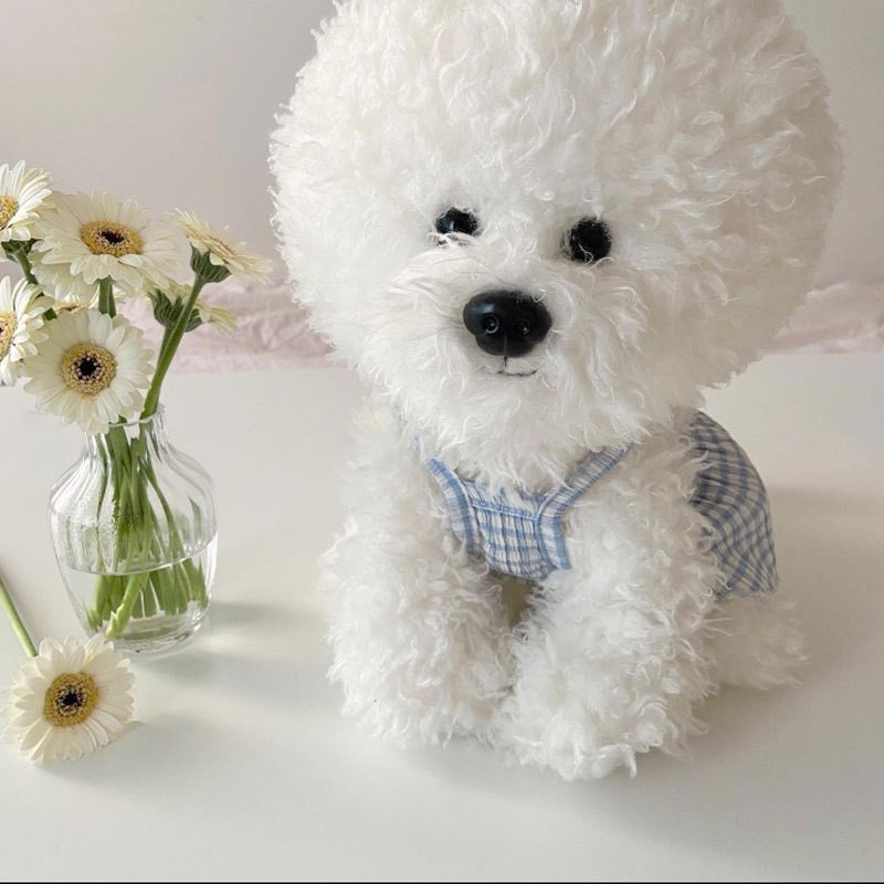 Dzija Vasaras Mājdzīvnieku Suņi Apģērbi Režģis Liels Bow Suņiem Kleita Svārki Elpojošs Kucēns Maziem Vidējiem Suņiem Apģērbs Franču buldogs