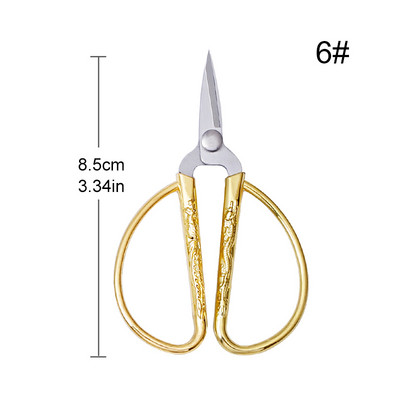 SHWAKK zlatne vintage vezene šivaće krojačke škare za vezenje križem škare za ručni rad za DIY krojačke škare za tkanine