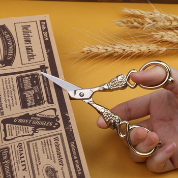 SHWAKK Ретро бродерия от неръждаема стомана Шивашки ножици за шиене Направи си сам занаятчийска ръкоделие Ножица за рязане на плат Шивашки ножици