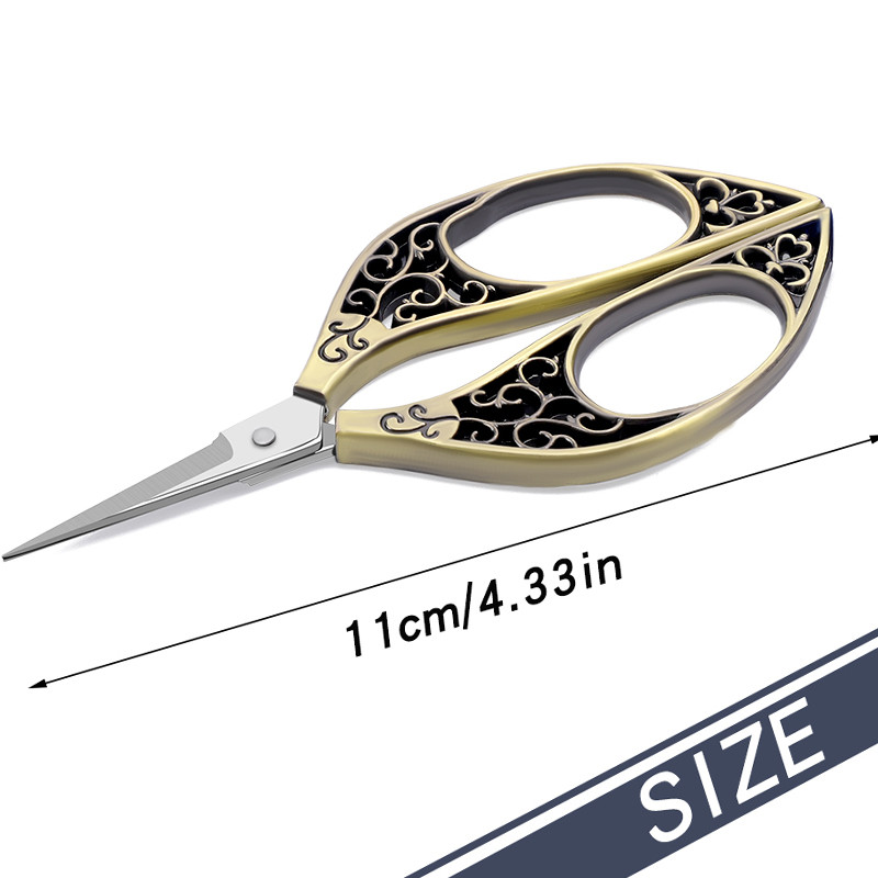 SHWAKK 1 tk tikandid käärid Retro näputöö õmbluskäärid roostevabast terasest professionaalsed rätsepa õmblus- ja teppimiskäärid