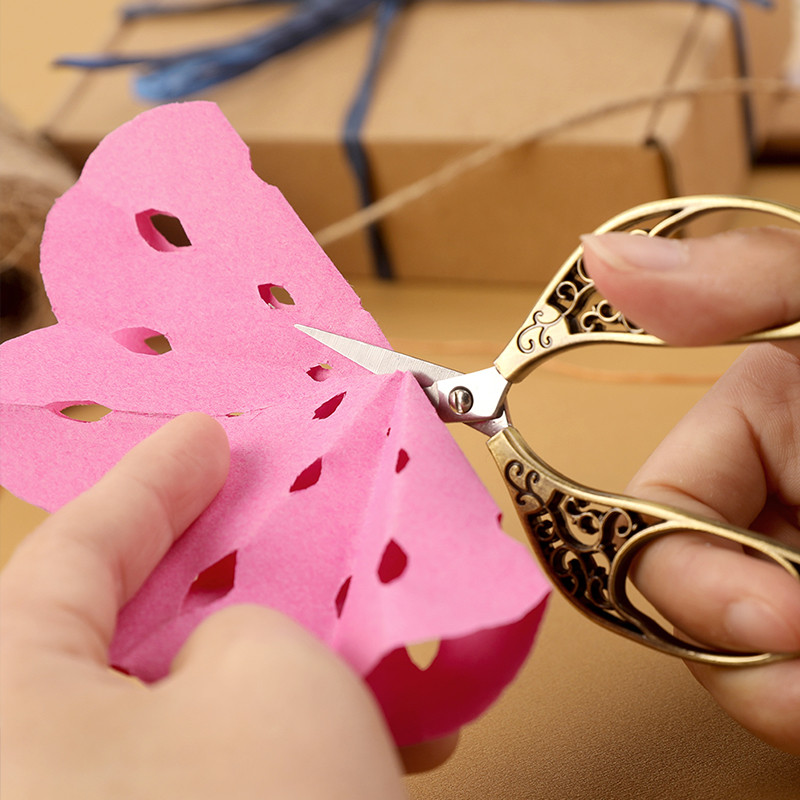 SHWAKK 1 tk tikandid käärid Retro näputöö õmbluskäärid roostevabast terasest professionaalsed rätsepa õmblus- ja teppimiskäärid