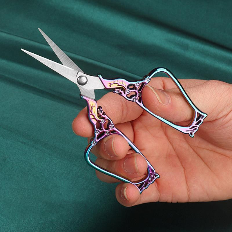 Nerūsējošā tērauda vintage šķēres šūšanas audumu griezējs izšūšanas šķēres drēbnieks šķērveida diegu šķēres instrumenti šūšanas šķērēm