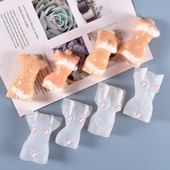 Lihav naine, halva kujuga silikoonküünla vorm isetegemine käsitsi valmistatud vorm meessoost kehale rasedale naisele seebikrohvi vaigust küünalde valmistamise tarvikud