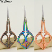 Vintage Eiropas stila izšūšanas šķēres ar pušķu uzpirksteņu šūšanas šķērēm auduma krustdūriena rokdarbu griešanai