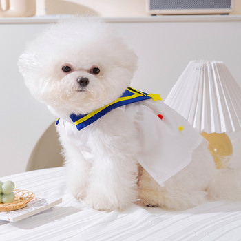 Χαριτωμένη καλοκαιρινή φούστα πριγκίπισσας Ρούχα για σκύλους για κατοικίδια Γλυκό φόρεμα για σκύλους Ρούχα για γάτα Μικρό τύπωμα Χαριτωμένο λεπτό κορίτσι για την άνοιξη του καλοκαιριού Τσιουάουα