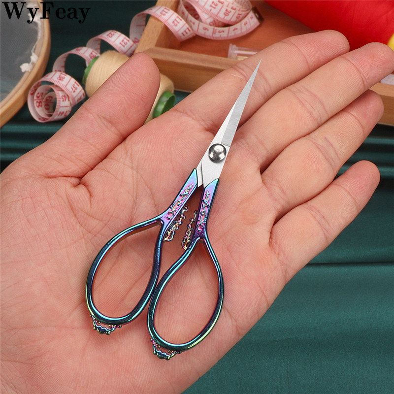 Nerūsējošā tērauda vintage šķēres šūšanas auduma izšūšanas griezējs antīks makšķerēšanas retro krustdūriens drēbnieks šķērveida diegu instrumenti