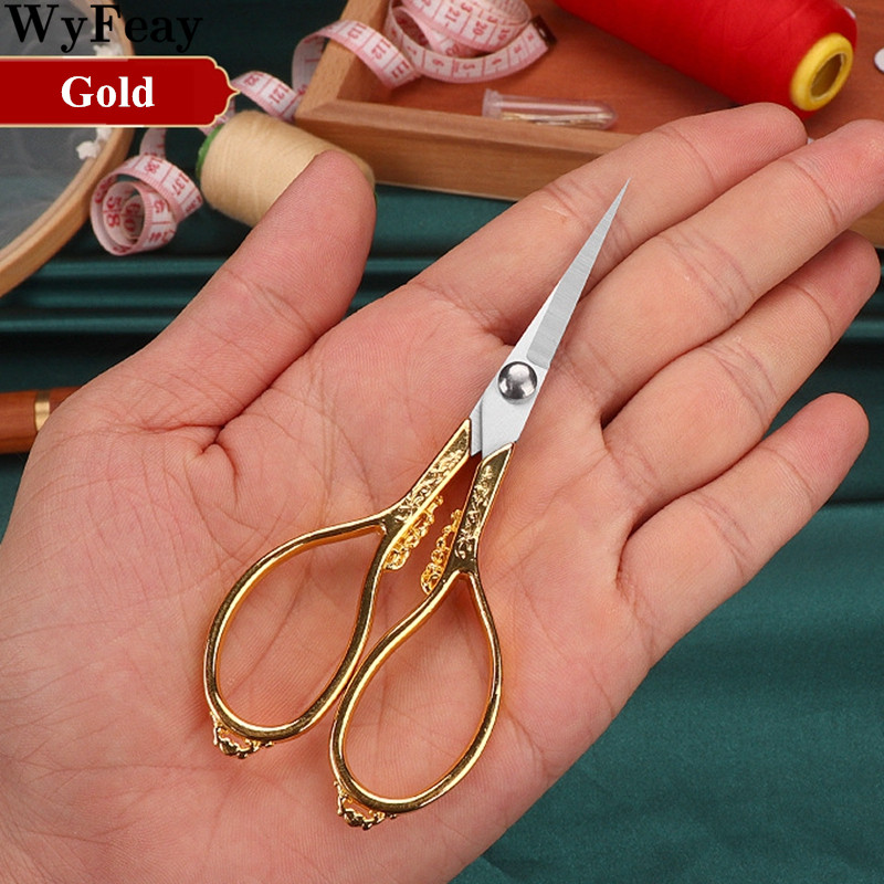 Nerūsējošā tērauda vintage šķēres šūšanas auduma izšūšanas griezējs antīks makšķerēšanas retro krustdūriens drēbnieks šķērveida diegu instrumenti