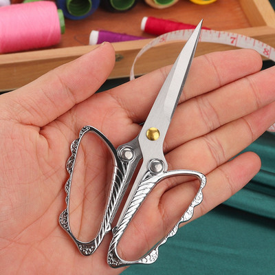 Retro nerūsējošā tērauda šūšana Krustdūriens vintage šķēres auduma griešanai Izšūšanas diegu šūšanas piederumi Izejmateriāli