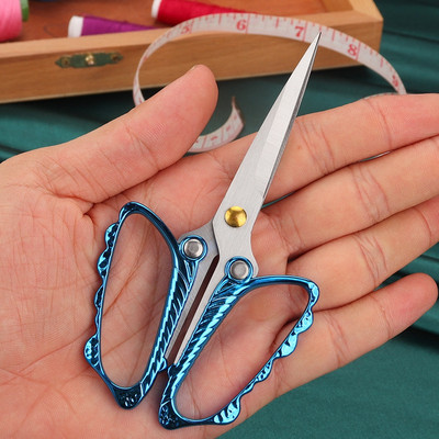 Retro nerūsējošā tērauda šūšana Krustdūriens vintage šķēres auduma griešanai Izšūšanas diegu šūšanas piederumi Izejmateriāli