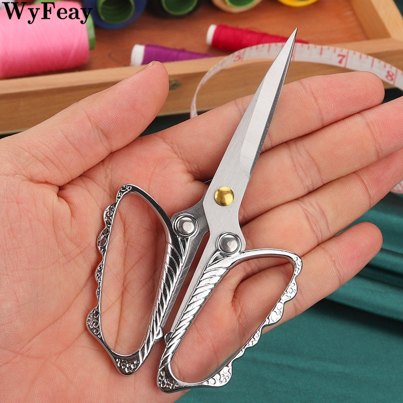 Retro nerūsējošā tērauda šūšana Krustdūriens vintage šķēres auduma griešanai Izšūšanas diegu šūšanas piederumi Izejmateriāli