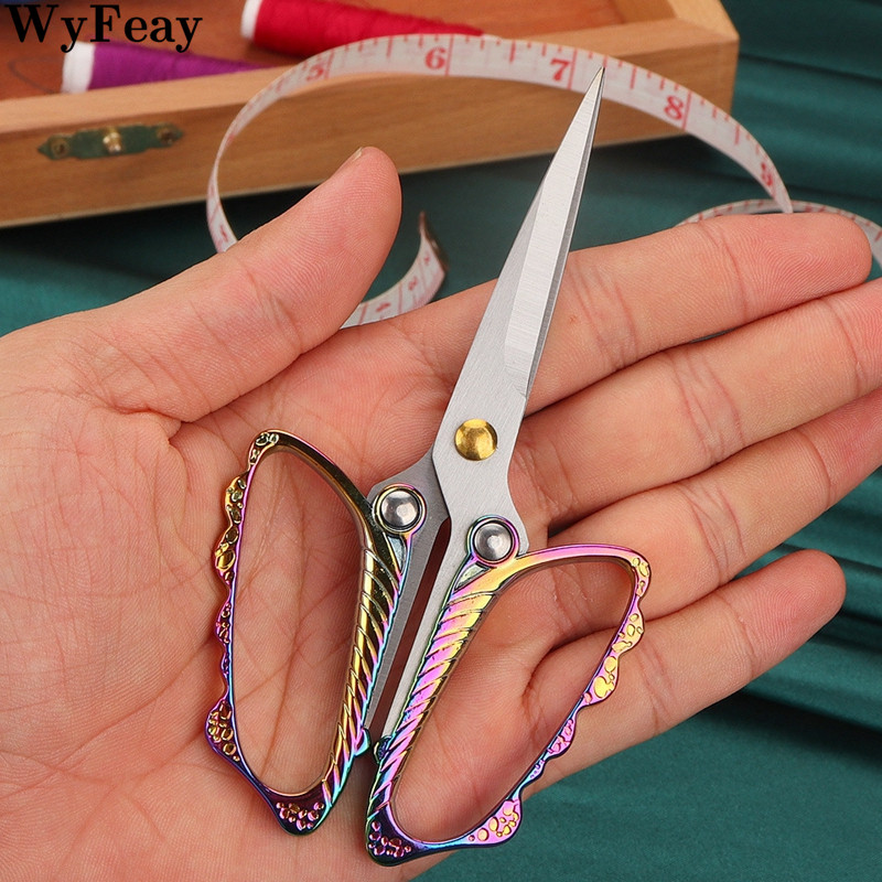 Retro nerūsējošā tērauda šūšana Krustdūriens vintage šķēres auduma griešanai Izšūšanas diegu šūšanas piederumi Izejmateriāli