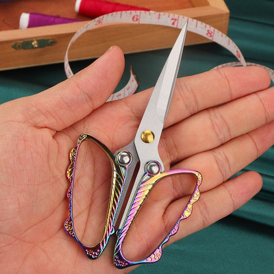 Retro roostevabast terasest õmblemine Ristpistes vintage käärid kangalõikur tikandid rätsep DIY niit käärid näputöö käärid