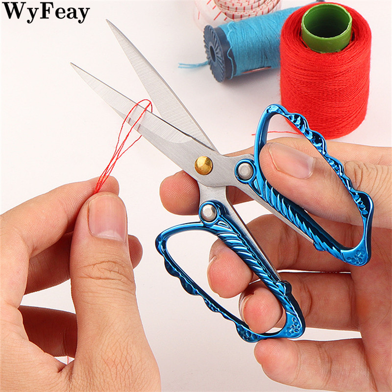 Retro roostevabast terasest õmblemine Ristpistes vintage käärid kangalõikur tikandid rätsep DIY niit käärid näputöö käärid