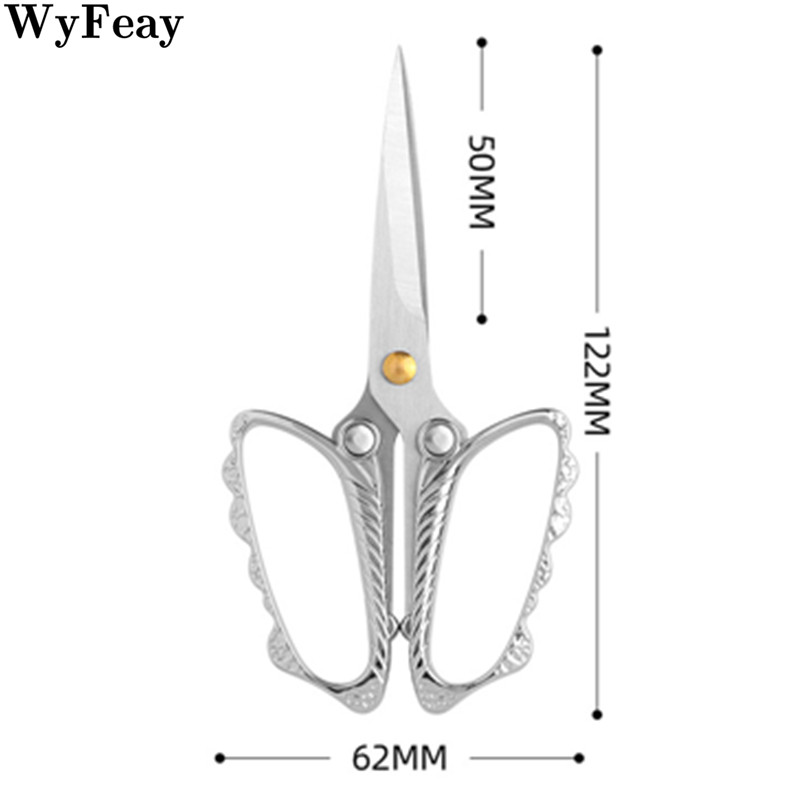 Retro roostevabast terasest õmblemine Ristpistes vintage käärid kangalõikur tikandid rätsep DIY niit käärid näputöö käärid