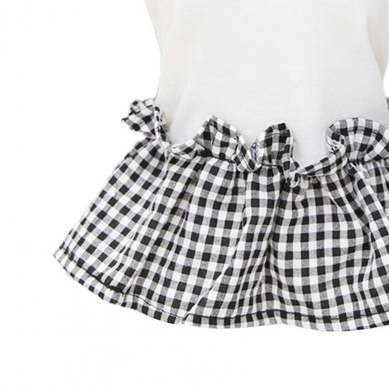 Mājdzīvnieku kleita ar apaļu kaklu Apburoša mājdzīvnieku princeses kleita Mīksta mazgājama režģa savienošana bez piedurknēm mājdzīvnieku suņu kleita Apģērbi mājdzīvnieku piederumi