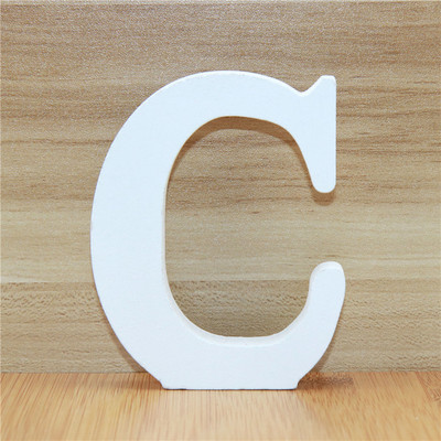 1gb 10cm koka koka burti balti alfabēta kāzu dzimšanas dienas ballīte DIY mājas dekorācijas personalizēts vārda dizains 3,94 collas