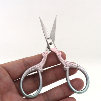 Остри заострени малки ножици за шиене на ръкоделие Изящни висококачествени занаятчийски ножици Зиг-заг ножици за плат от неръждаема стомана
