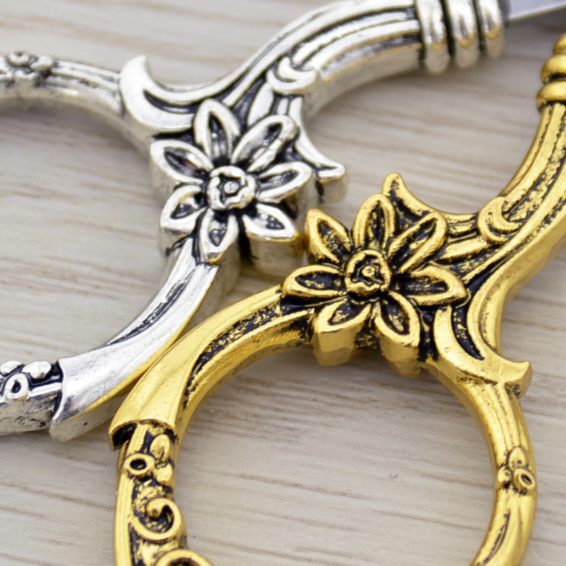 Golden Vintage Šķēres Šūšanas Instrumenti Nerūsējošais tērauds Profesionālās Tailor Šķēres Retro amatniecības šķēres audumu šūšanas šķērēm