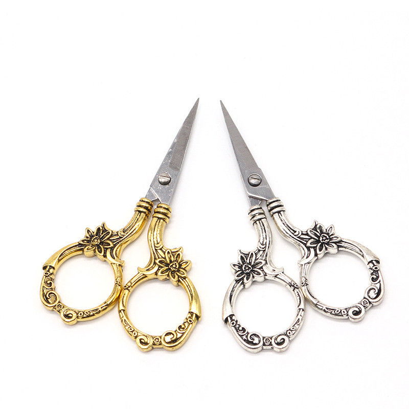 Golden Vintage Šķēres Šūšanas Instrumenti Nerūsējošais tērauds Profesionālās Tailor Šķēres Retro amatniecības šķēres audumu šūšanas šķērēm