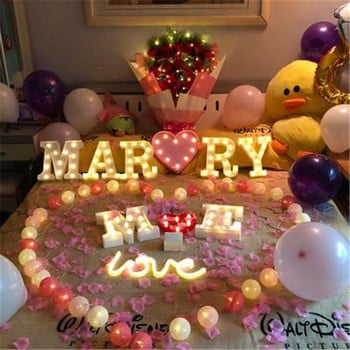 16/22cm 26 Letter Number Light Στολισμός Γάμου Baby Shower Day Valentines Happy Birthday Πλαστικό Υλικό Διακόσμηση πάρτι.