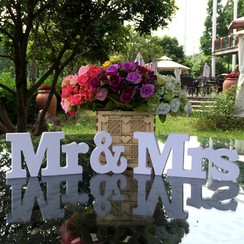 3 τεμ/σετ Γράμμα Mr & Mrs Decor Διακόσμηση σπιτιού Γενέθλια Διακοσμητικά Γράμματα Διακοσμήσεις Γάμου Είδη Διακόσμησης πάρτι Πινακίδα γάμου