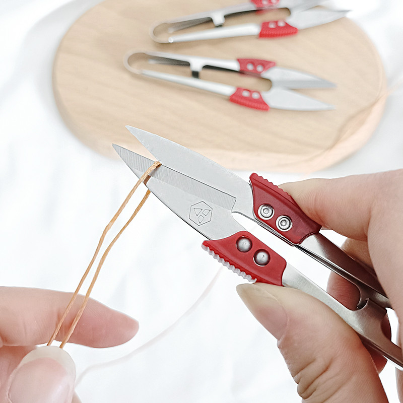 2tk/komplekt roostevabast terasest lõngakäärid Lõikamine õmbluskäärid käärid ristpistes käärid tikandid käärid U keerme käärid