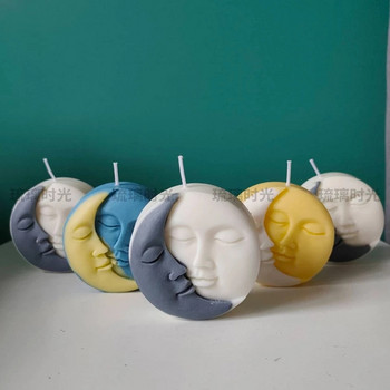 Sun Face Flower Shape Mold Candle Wax Mold DIY Smiling Soap Model Molds Candle Making Supplies
