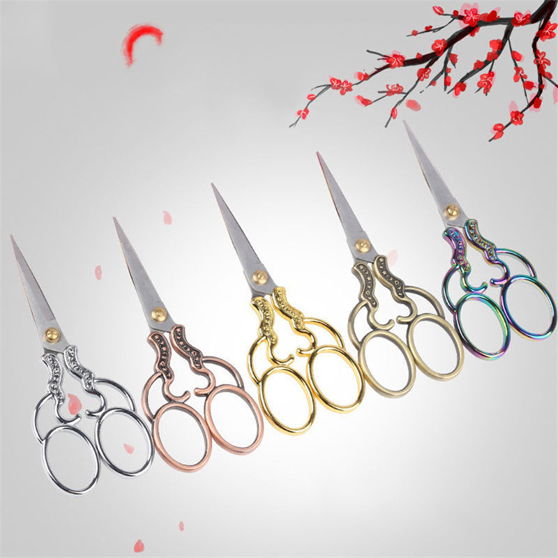 Dropshipping centrs Sharp mazas zelta šķēres šūšanai un rokdarbiem ar rokām gatavoti DIY instrumenti šūšanas šķēres Amatniecības zigZag šķēres