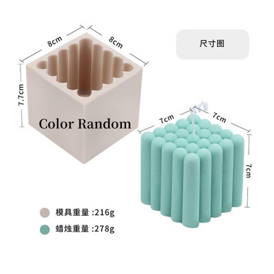 Jauna ģeometriskā cilindra silikona sveču veidne 3D abstraktu pirkstu sveču izgatavošanas komplekts DIY roku darbs ģipša sveķu ziepju izgatavošanas rīki