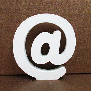 1 бр. 10CMX10CM Бяла дървена буква Английска азбука Направи си сам Персонализирано име Дизайн Art Craft Свободно стоящо сърце Сватбен домашен декор