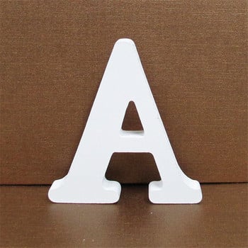 1 бр. 10CMX10CM Бяла дървена буква Английска азбука Направи си сам Персонализирано име Дизайн Art Craft Свободно стоящо сърце Сватбен домашен декор
